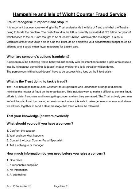 Trust induction booklet - University Hospital Southampton NHS ...