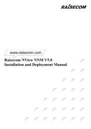 Raisecom NView NNM V5.0 Installation and ... - DAVANTEL