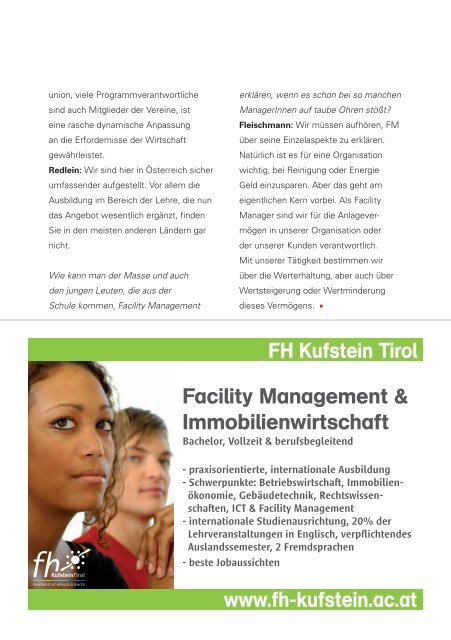 Aus- und WeiterbildungsfÃ¼hrer fÃ¼r Facility Managementpdf, 5 ... - FMA