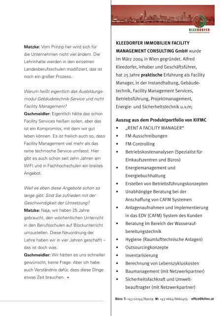 Aus- und WeiterbildungsfÃ¼hrer fÃ¼r Facility Managementpdf, 5 ... - FMA