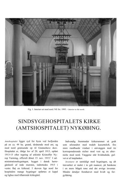 SINDSYGEHOSPITALETS KIRKE ... - Danmarks Kirker