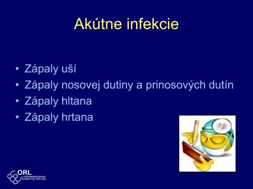 AkÃºtne infekcie v ORL oblasti