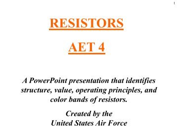 RESISTORS AET 4 - NCATT