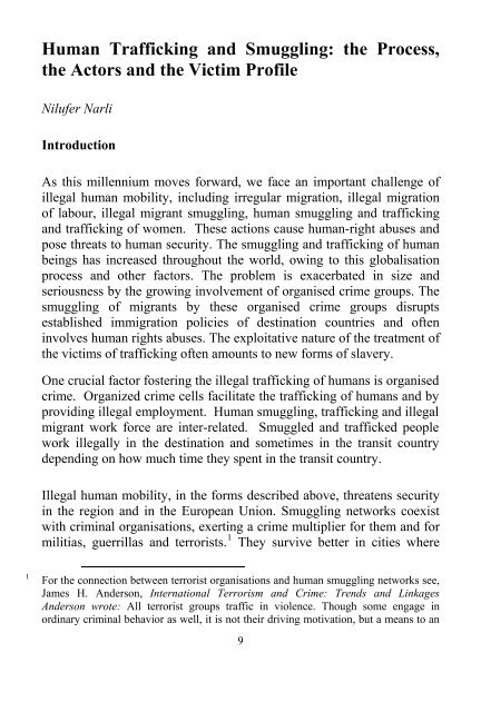 Human Trafficking and Smuggling: the Process, the