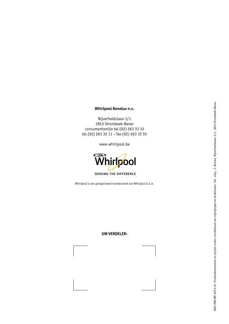 INBOUWAPPARATEN - Whirlpool