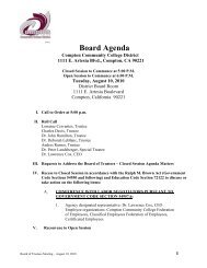 Board Agenda - El Camino College Compton Center