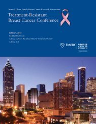 Download Brochure and Agenda - Winship Cancer Institute of ...