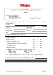 heating furnace/oven/kiln questionnaire - Major Furnace Australia ...