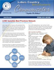 LCSC launches Best Practices Network - Lakes Country Service ...