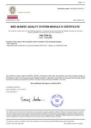 MED 96/98/EC QUALITY SYSTEM MODULE D CERTIFICATE - Halton