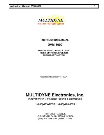 DVM-3000 - Multidyne