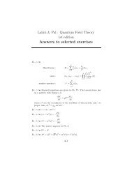 Lahiri & Pal : Quantum Field Theory 1st edition Answers to selected ...