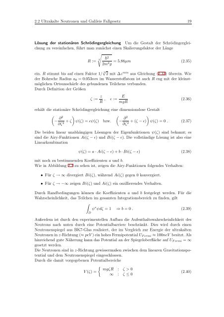 Dynamik ultrakalter Neutronen im Gravitationsfeld der Erde