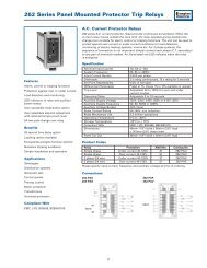 262 Series Panel Mounted Protector Trip Relays - Crompton ...