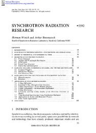 SYNCHROTRON RADIATION RESEARCH - UC San Diego