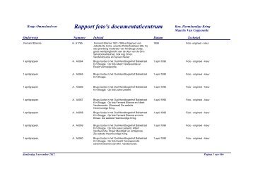 Rapport foto's documentaticentrum - Brugse verenigingen