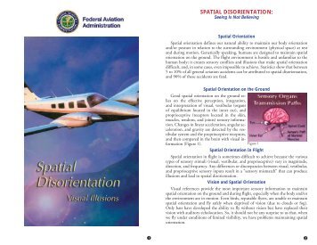 SPATIAL DISORIENTATION: - FAA