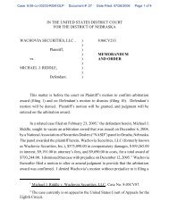 1 Michael J. Riddle v. Wachovia Securities, LLC, Case No. 8 ...