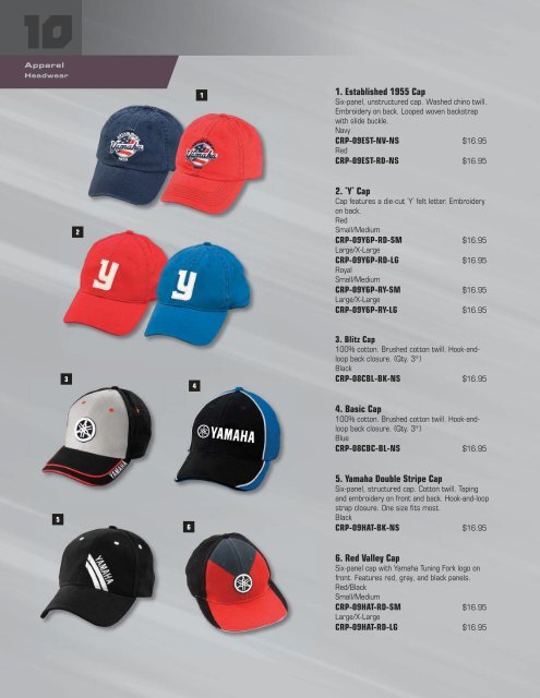 to Download the 2010 Yamaha Apparel Catalog