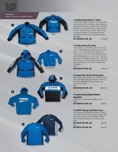 to Download the 2010 Yamaha Apparel Catalog