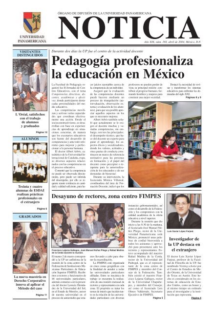 Pedagogía profesionaliza la educación en México - Universidad ...