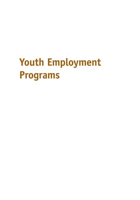 Youth Employment Programs - Independent Evaluation Group