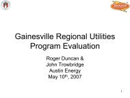 Gainesville Regional Utilities Program Evaluation