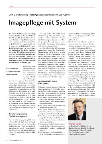 Imagepflege mit System - profiTel consultpartner GmbH