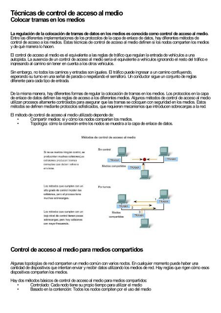 Control de acceso al medio - Universidad TecnolÃ³gica de la Selva