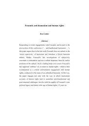 Foucault, anti-humanism and human rights