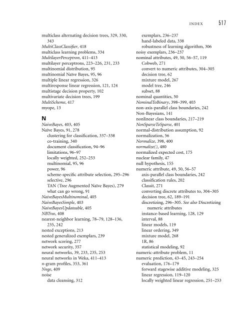 Data Mining: Practical Machine Learning Tools and ... - LIDeCC