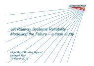 UK Railway Systems Reliability - Modelling the Future â a case study