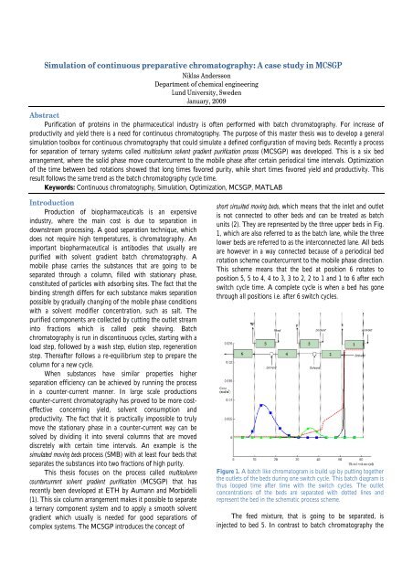 Simulation of continuous preparative chromatography: A case study ...