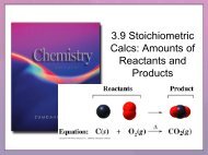 Stoichiometric Calculations Amounts of Reactants and Products