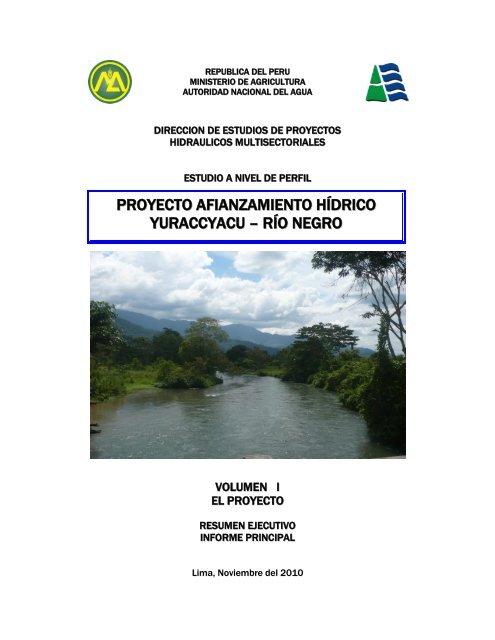 proyecto afianzamiento hÃ­drico yuraccyacu â rÃ­o negro - Autoridad ...