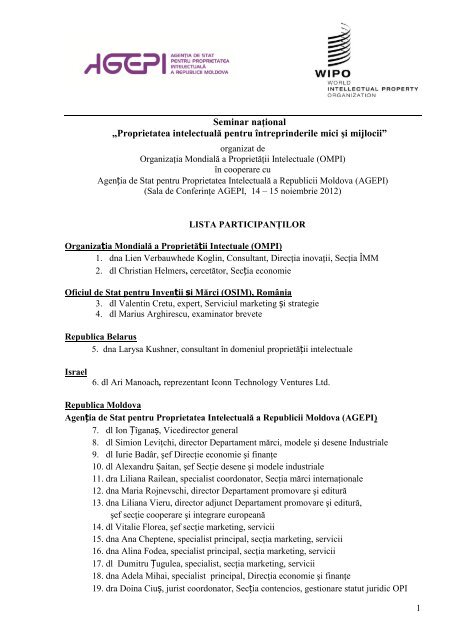lista participantilor - agepi