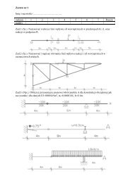 PrzykÅadowe zadania na egzamin z mechaniki budowli w sem. IV w ...