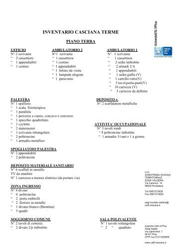 inventario rsa casciana.pdf - Azienda USL 5 Pisa