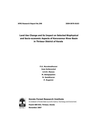 Land Use Change and its Impact on Selected Biophysical and ...