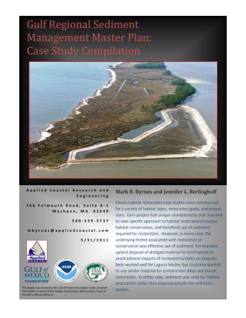 Gulf Regional Sediment Management Master Plan: Case Study ...