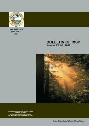 BULLETIN OF IMSP - (IMD), Pune