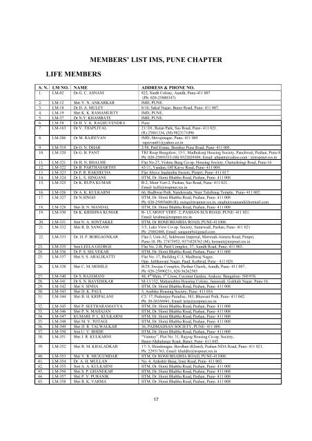 BULLETIN OF IMSP - (IMD), Pune