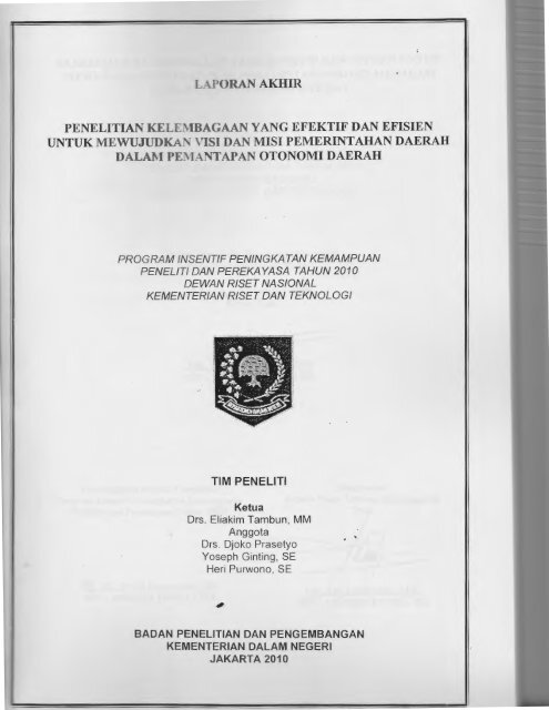 Klik Disini - KM Ristek - Kementerian Riset dan Teknologi