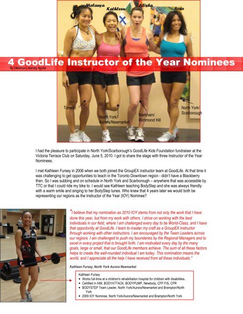 GTA IOY Nominees GoodLife Fitness