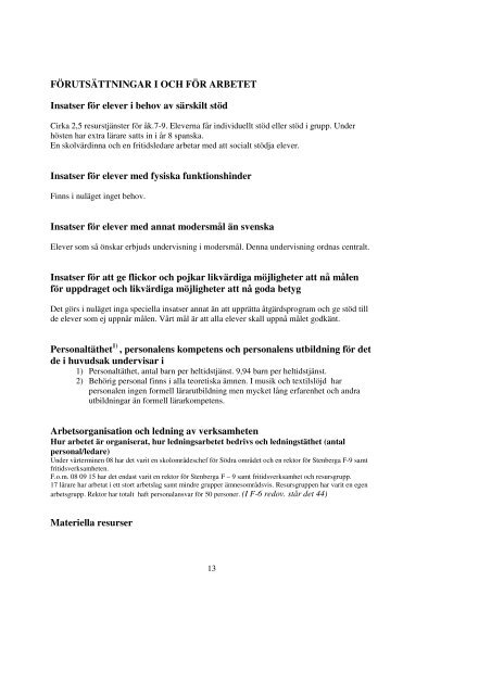 Stenberga kvalitetsredovisning Ã¥r 7-9 2008.pdf - SÃ¶derhamns ...