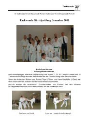 Taekwondo Gürtelprüfung Dezember 2011