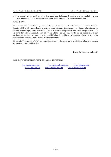 Informe TÃ©cnico Diciembre 2008 - Imarpe