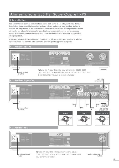 manuel d'utilisation xp5-xs