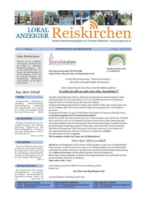 Heimatzeitung Nr. 01-2011.pdf - Gemeinde Reiskirchen