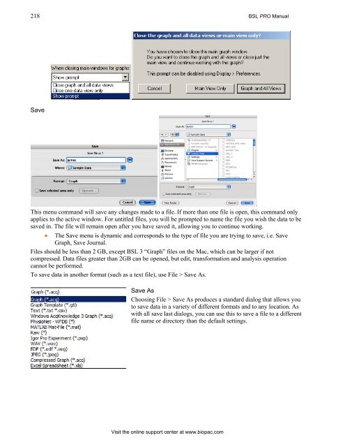 BSL PRO 4 Manual - Biopac